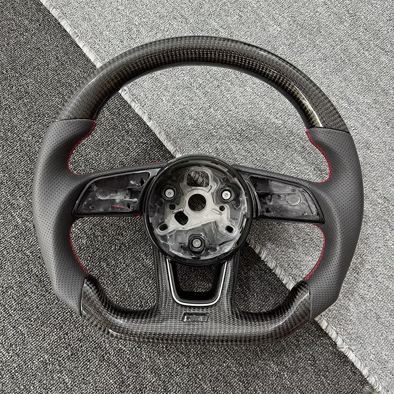 Picture 4: Suitable for Audi A3 A4 A5 A6 A7 B9 A4L Q2 Q3 Q4 Q5 Q6 custom leather carbon fiber steering wheel