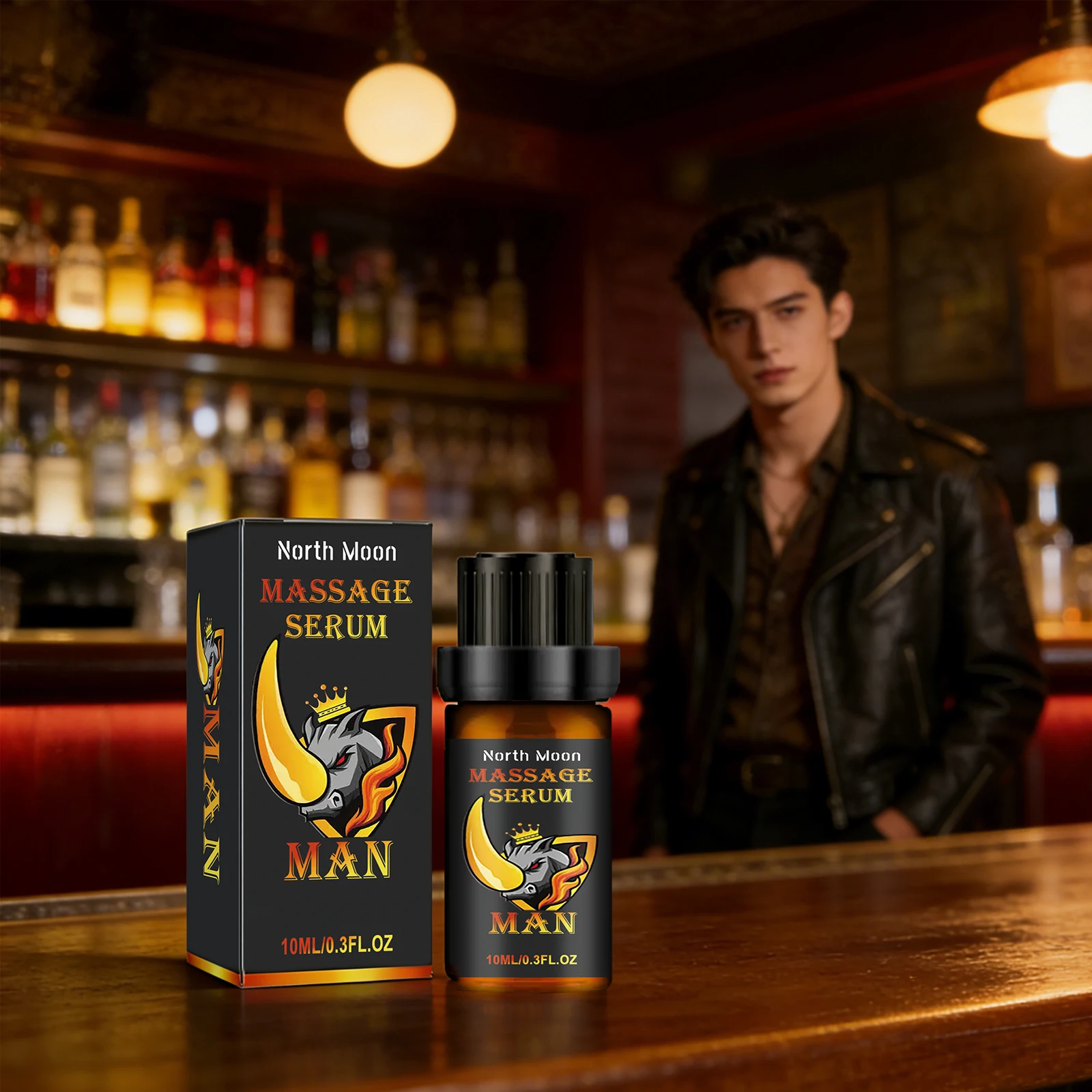 Suero para el Cuidado de las Partes Íntimas Masculinas North Moon, Aumenta el Grosor, Sin Efectos Secundarios, Cuidado Diario, Aceites para Masaje del Pene