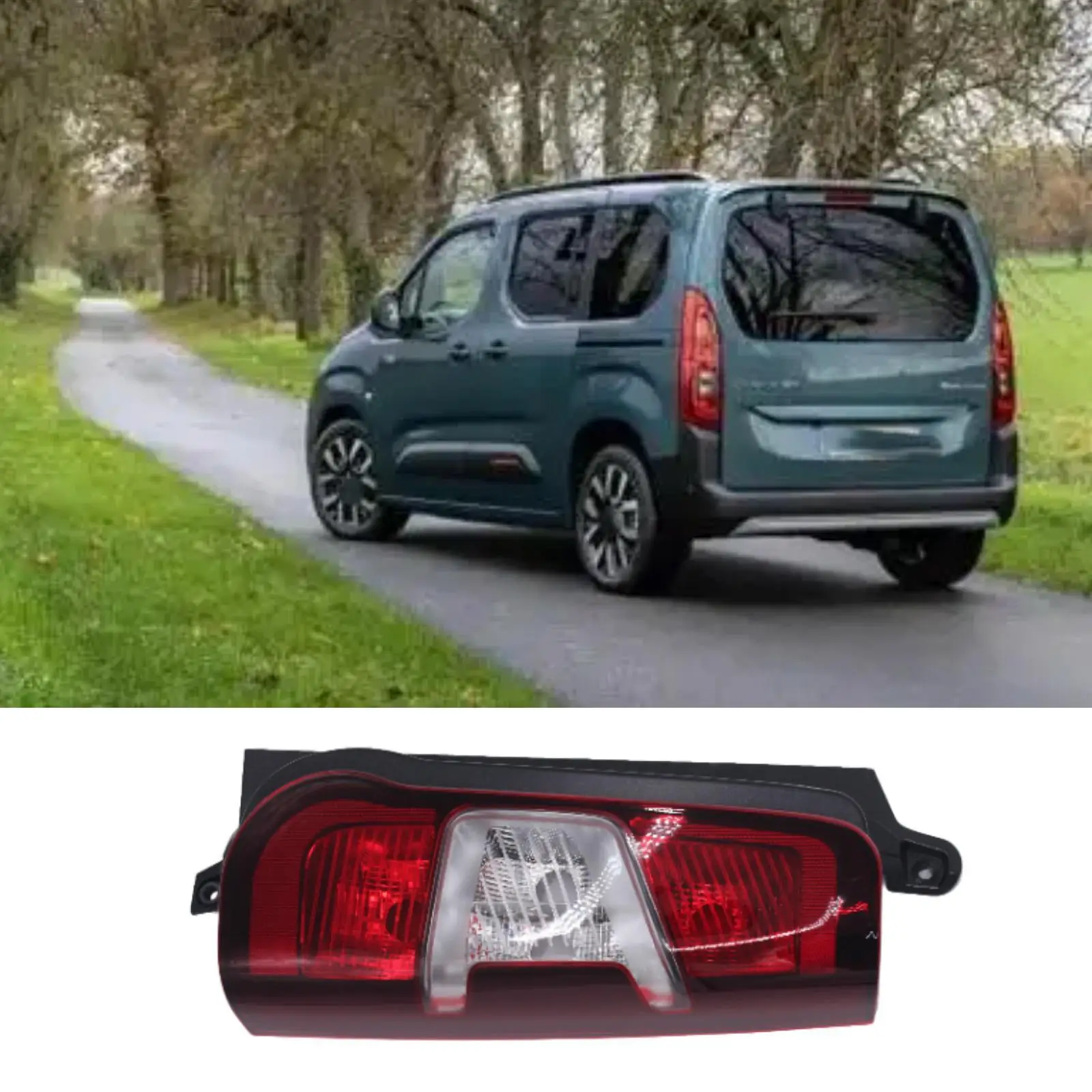 Right Side Tail Light 9820554880 Professional Easy to Install Repair Part Car Accessories Replaces for Toyota Proace City