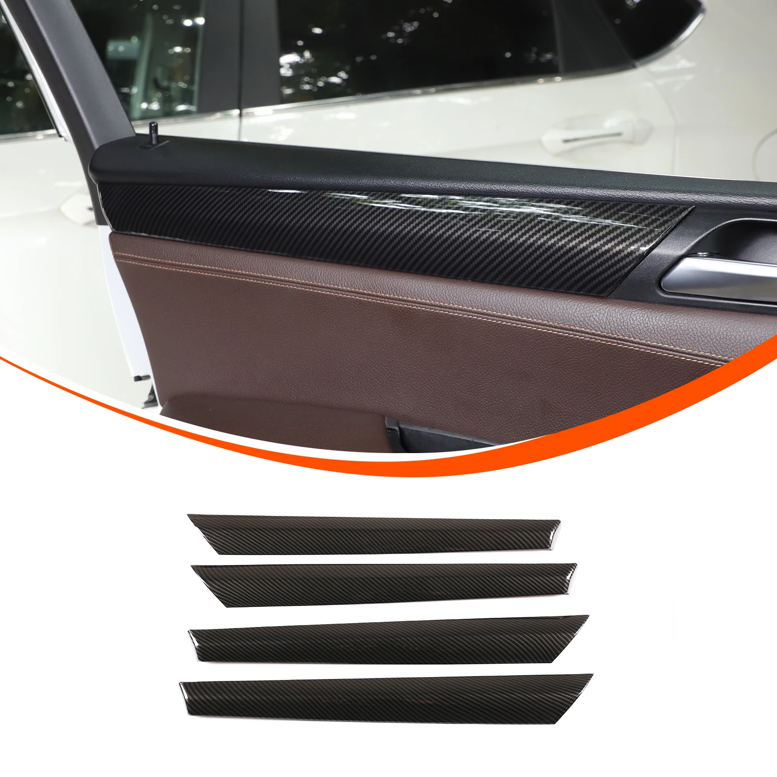 For BMW X3 X4 F25 F26 2011-2017 ABS Carbon Fiber Car dashboard center console gear panel decorative cover sticker interior kit - Image 3