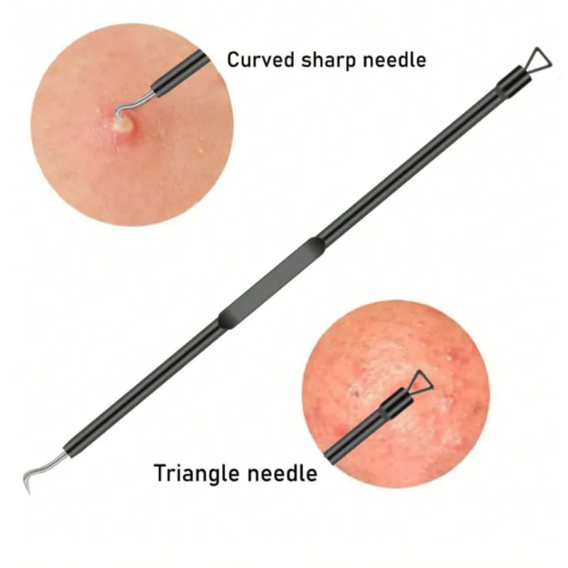 4/6Pcs/Set Acne Removal Needle Stainless Steel Clip Blackhead Removal Tool Blemishes Extractor Facial Skin Care Pore Clean Tools