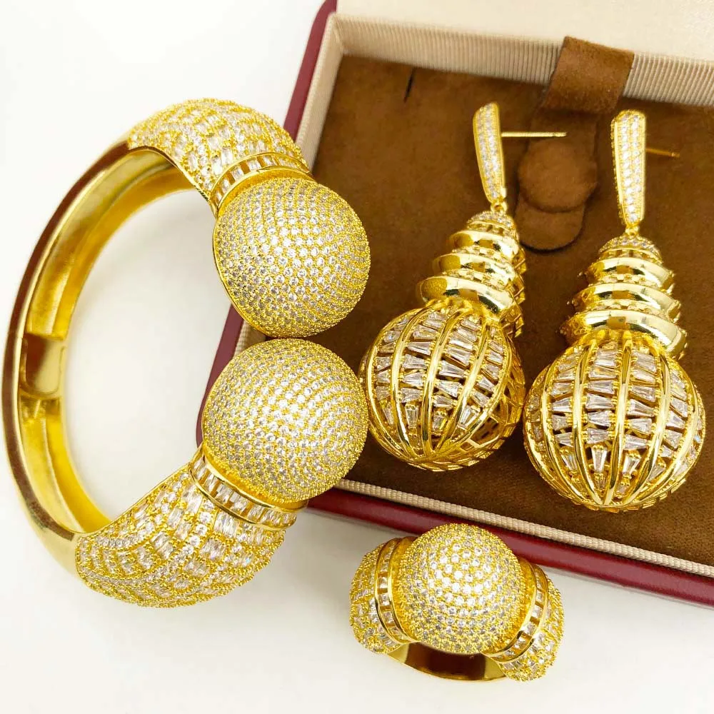 Missvikki Роскошный браслет DUBAI, серьги, комплекты ювелирных изделий для женщин, комплект ювелирных изделий для свадебной вечеринки, подарок, высокое качество, новинка, хит продаж