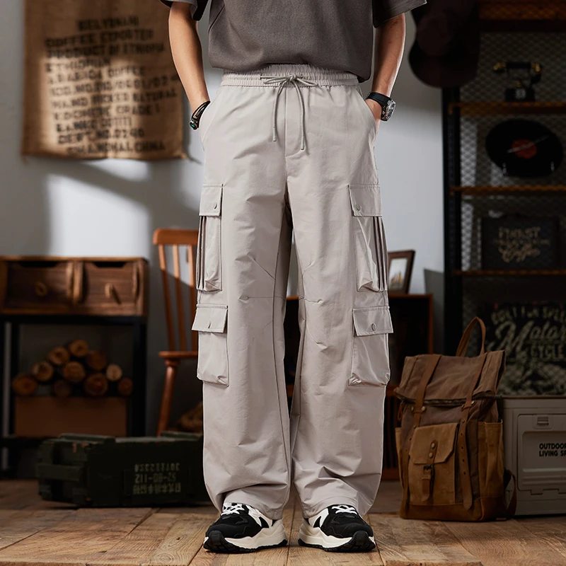 ผู้ชายฤดูร้อนน้ําหนักเบากลางแจ้งStreetwearแฟชั่นPlusขนาดหลวมสบายๆกางเกงผู้หญิงDrawstring Y2kกางเกง