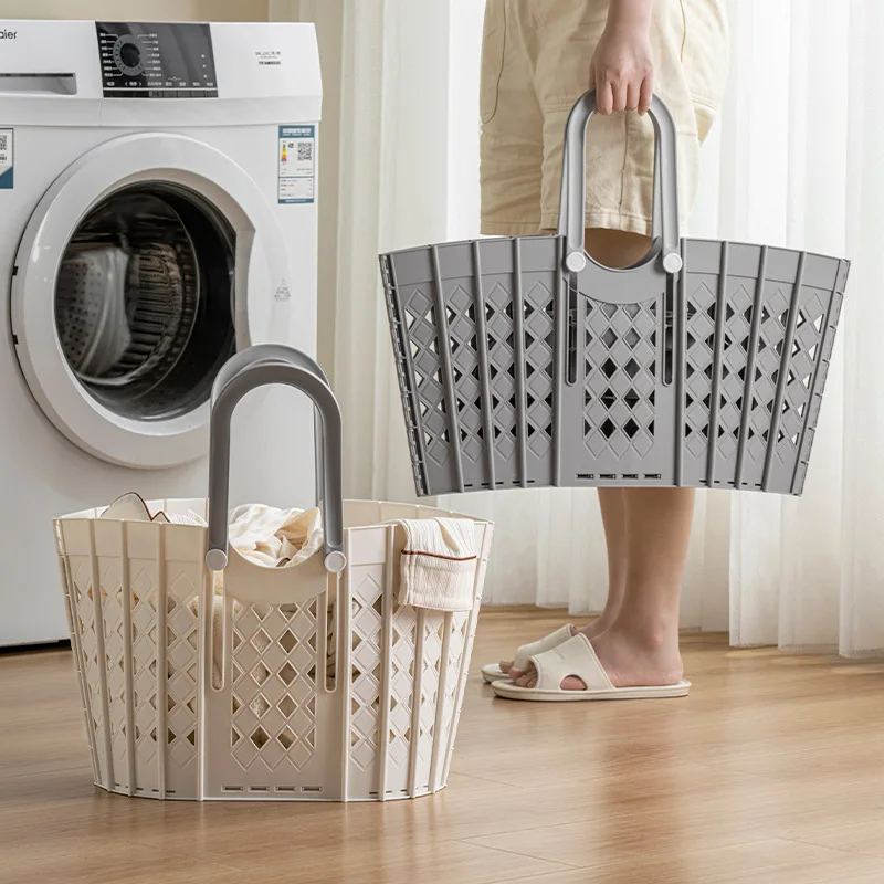 

Folding Dirty Clothes Basket Large Capacity Bathroom Wall Hanging Basket Multifunctional Portable Dirty Clothes Basket