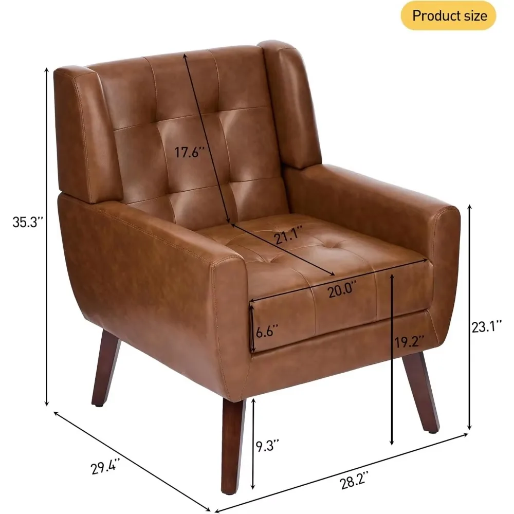 Koffiestoelen, comfortabele kleine moderne fauteuils uit het midden van de eeuw met massief houten frame en gestoffeerde kussens