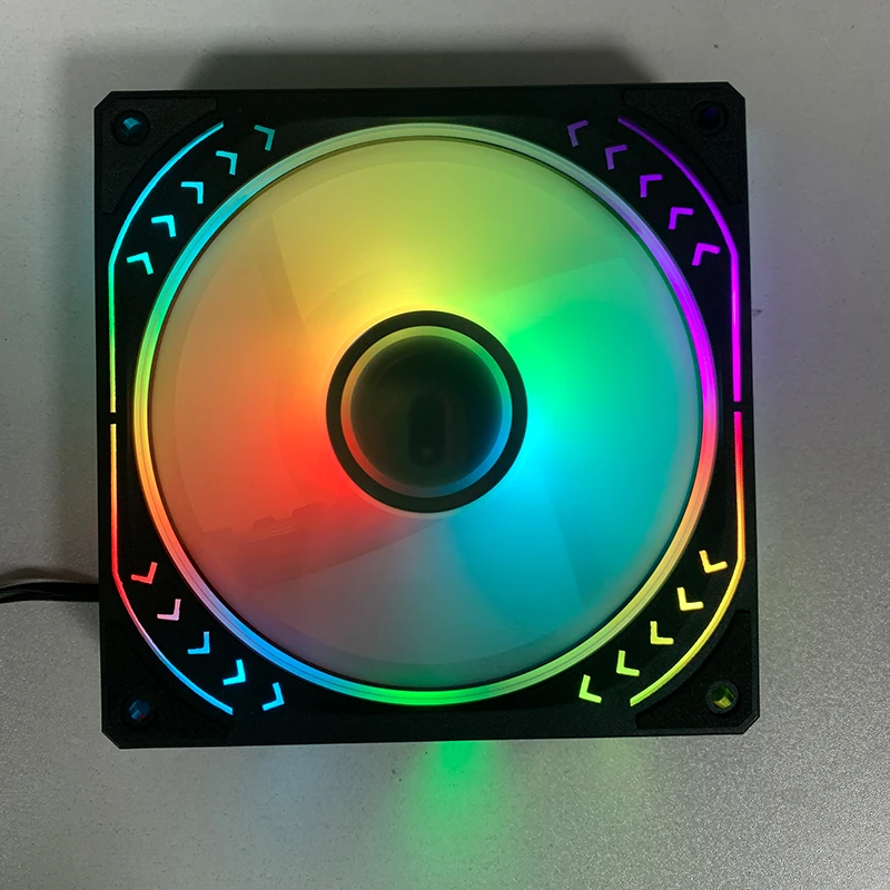 

120MM 3D Mirror Case fan PC Argb Chassis fan 4pin PWM CPU Cooling fan 5v 3pin Aura Sync Adjustable Speed Ventilador