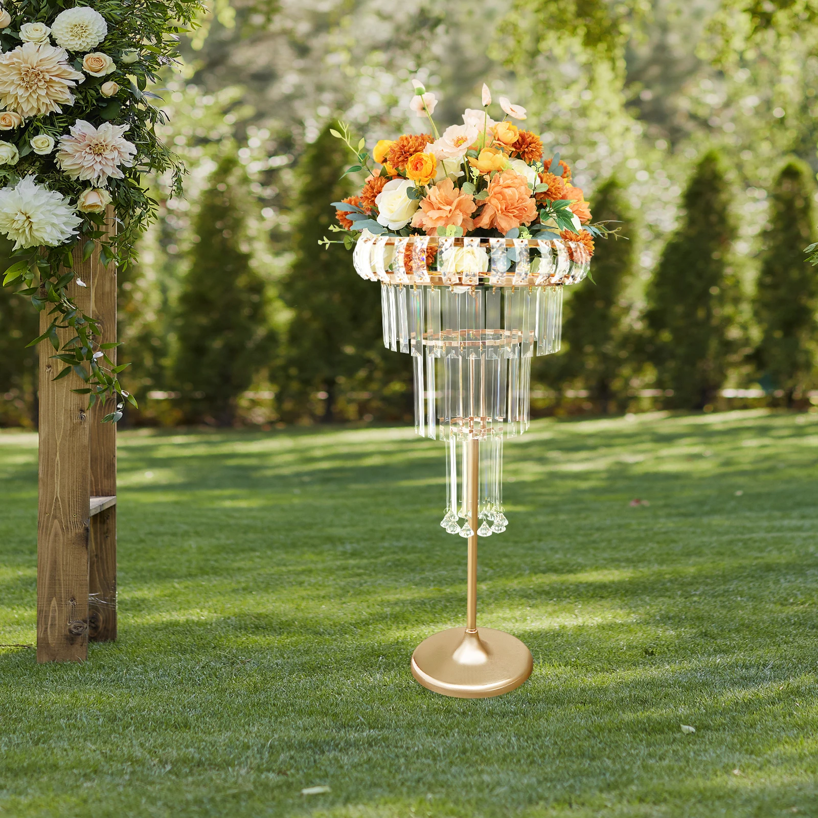 [Soporte de flores de 4 niveles] Soporte de flores de boda de 4 niveles - Hardware - Para fiesta de boda - Resistente fácil de instalar