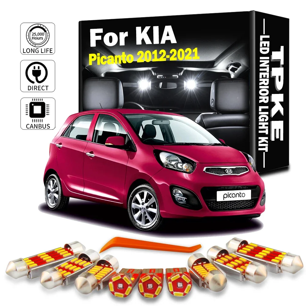 

Автомобильные светодиодные лампы TPKE, фотообои для багажника KIA Picanto 2012 2013 2014 2015 2016 2017 2018 2019 2021, без ошибок