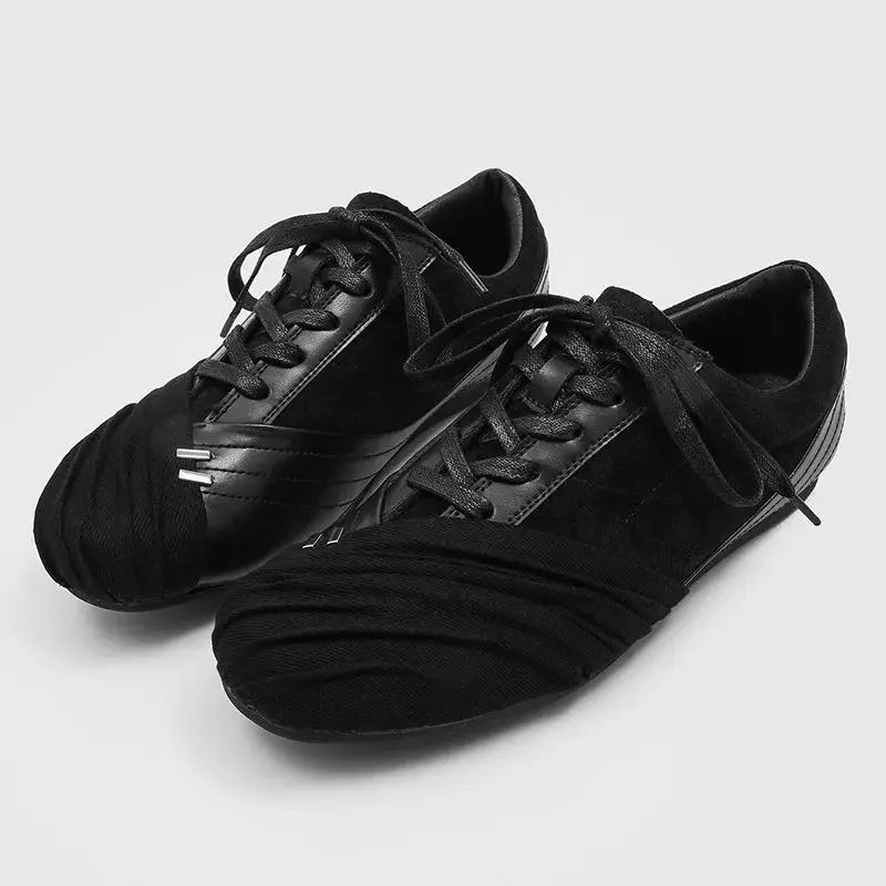 

Брендовая мужская повседневная обувь, кожаные парусиновые женские кроссовки на плоской подошве со шнуровкой, винтажная роскошная верхняя одежда, прогулочная обувь без шнуровки