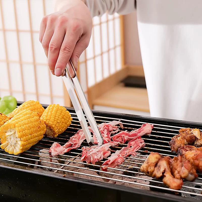 Image of Edelstahl-Grillzange mit Rutschfestem Griff, Küchenzange zum Grillen, Kochen und Servieren, Grillutensilien für Küche und Camping