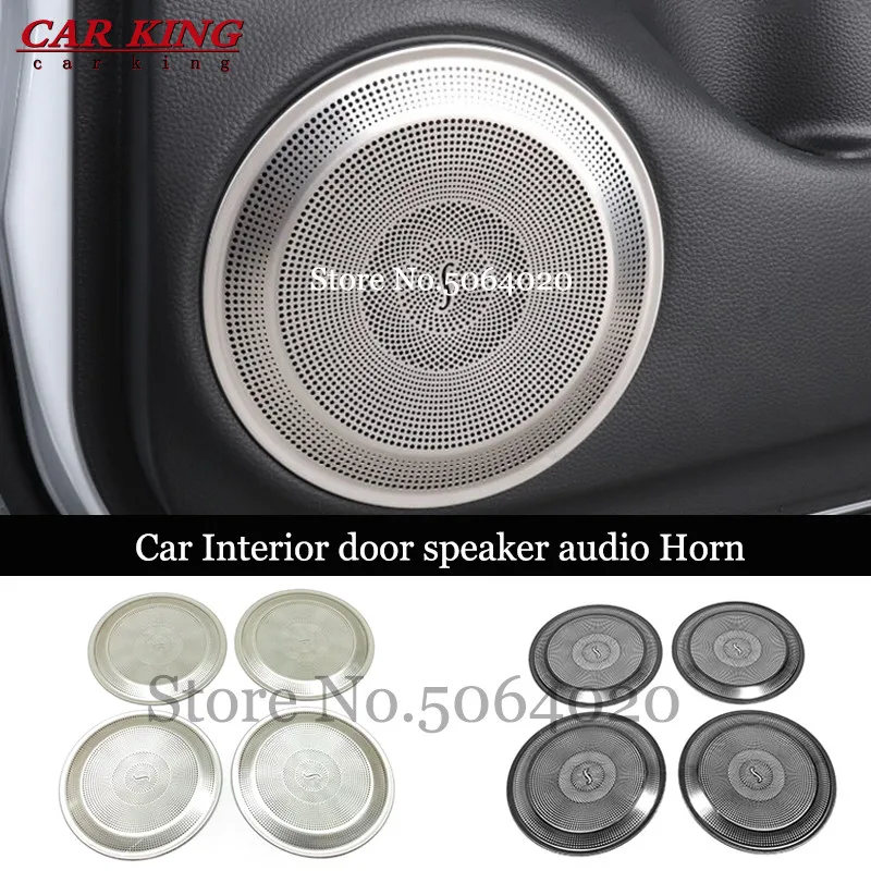 

For Honda Jazz FIT Hatchback 2020 2021 Accessories Stainless steel Car Interior door speaker audio Horn Cover Trim Car Styling