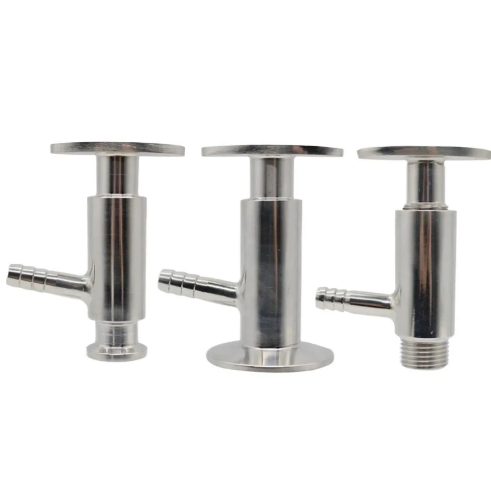 

1/4 "1/2" 3/4" BSPT штекер 0,5 "1,5" Tri Clamp SUS304 Санитарный образец клапана из нержавеющей стали 316L для домашнего пивоварения