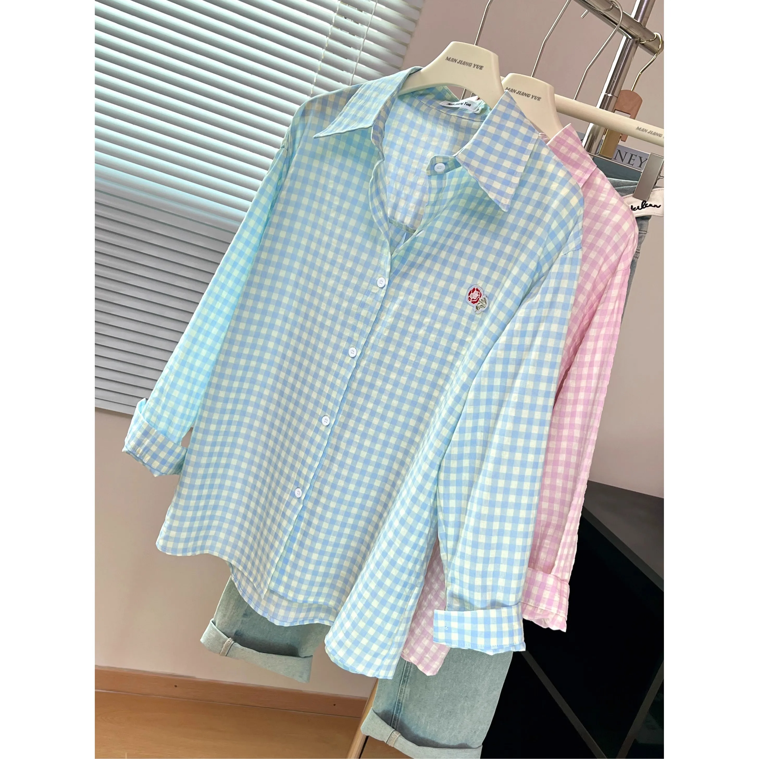 

Loose Fit Women's irt Thin id Pattern Dopane Sle Long Sve Casual Top Comfortable Breathable Faionable