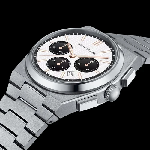 Imagen 2 del producto SPECHT & SOHNE-reloj de cuarzo multifunción para hombre, cronógrafo japonés VK63, con ojos de Panda, Luminoso, de acero inoxidable, resistente al agua, nuevo