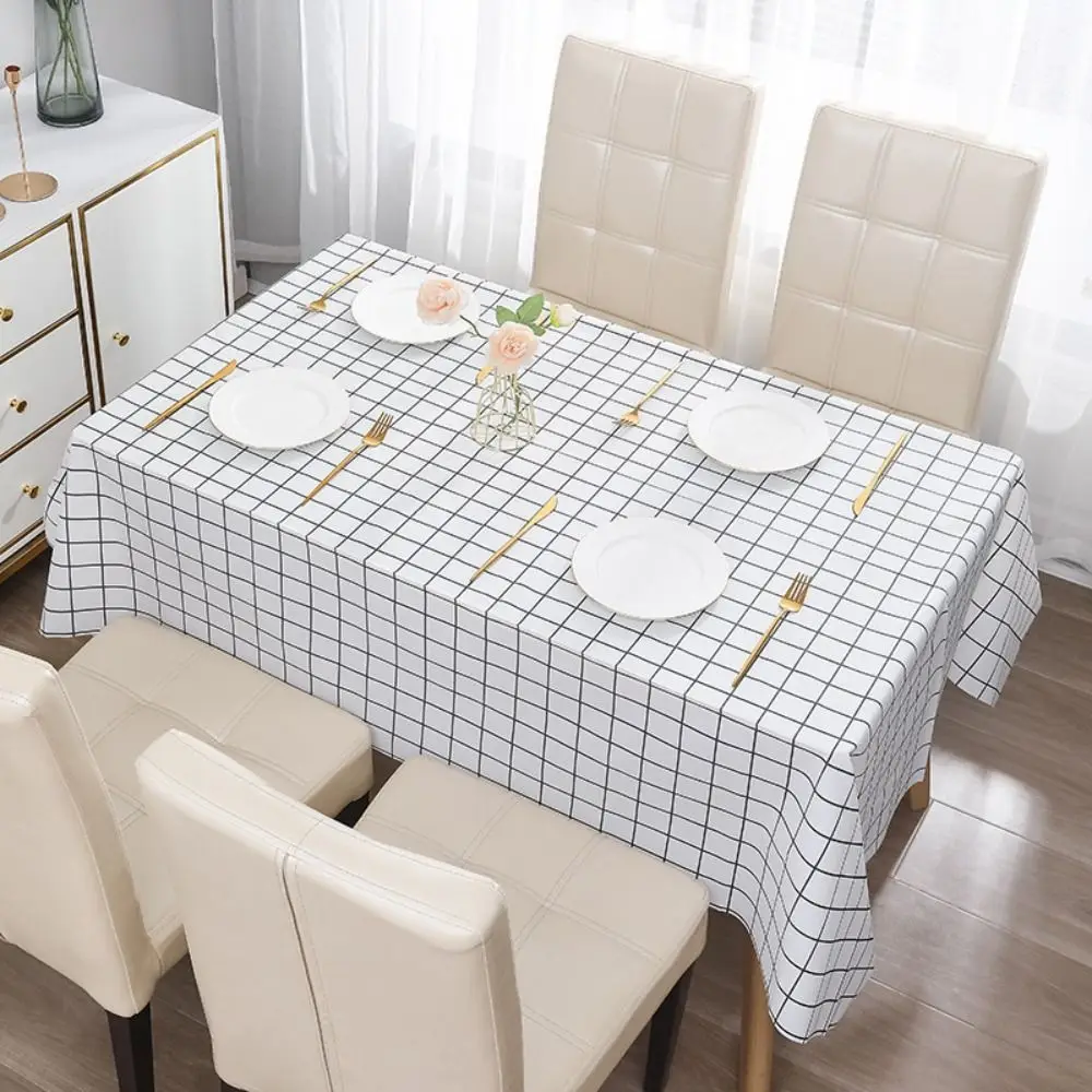 New PEVA Tablecloth Waterproof Oilproof Antifouling Dining Table Colth Rectangula Table Cover Home Kitchen