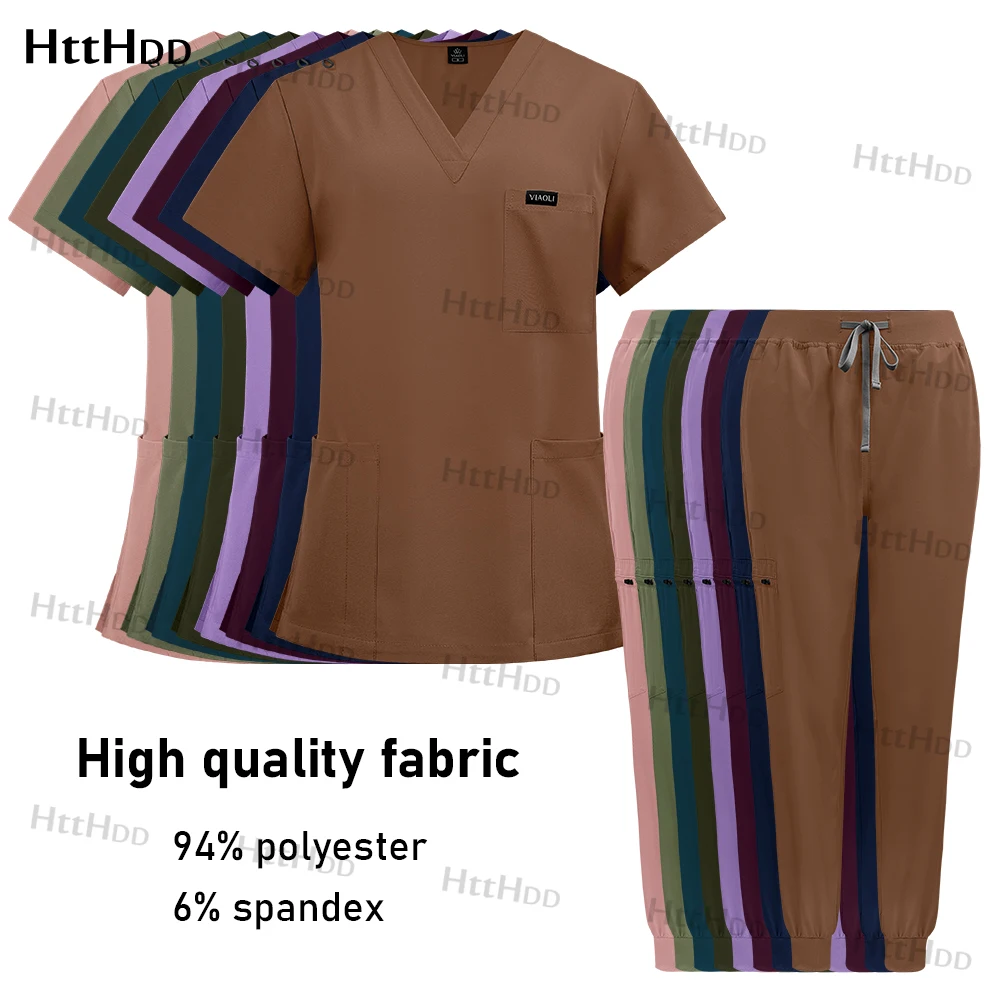 Arts Verpleegkundige Medische Uniformen Shirt Scrubs Vrouwen Jogger Set Ziekenhuis Accessoires Operatiekamer Operatiekleding Heren Werkkleding Nieuw