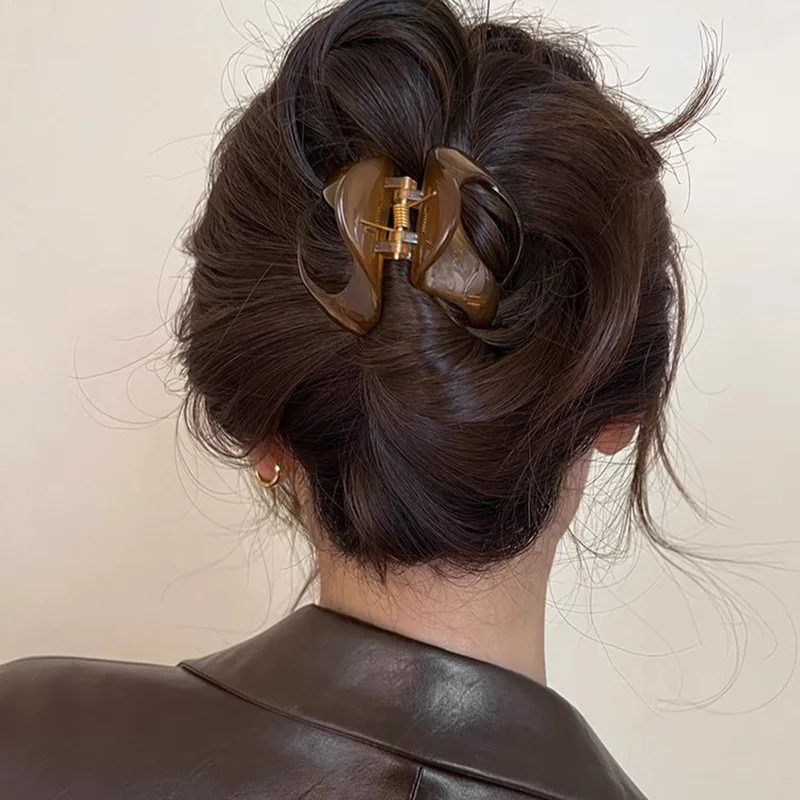 Horquilla acrílica transparente para mujer, pinzas para el pelo francés, Clip de tiburón pequeño, accesorios para el cabello, tocado coreano para