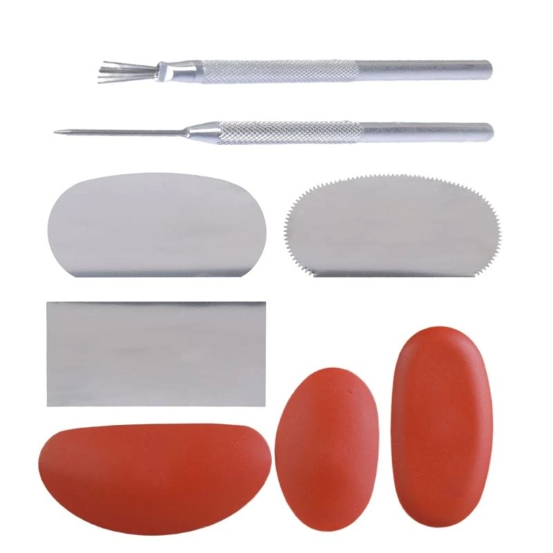 

652F Lightweight 8Piece Clay Tool Set Perfect for Creating Detailed & Textured Pottery Designing Long Lasting Use in Ceramics