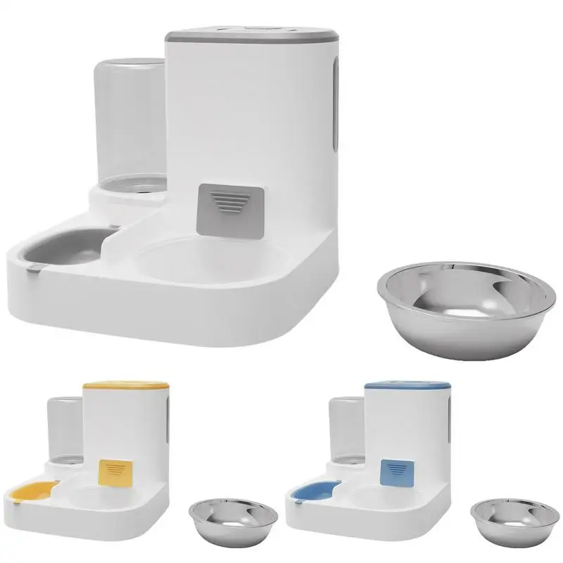 

Automatic Cat Feeder Pet Water And Food Bowl Set 2 In 1 Automatic Dogs Food Dispenser Water And Food For Small/Medium Dogs cat