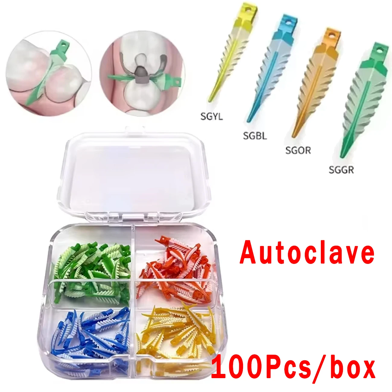 Autoclavable Silicone Interdental Wedges Adaptive Composite Wedge Dental Matrix Restoration Accessory For Dental Clinic Restorat