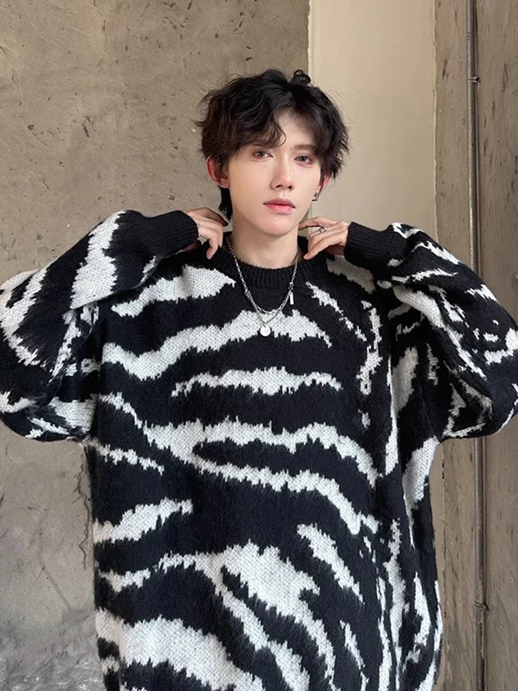 

Мужская трикотажная футболка в американском ретро-стиле с полосками и цветовыми блоками, круглым вырезом, свободного кроя, удобная, мягкая, с длинным рукавом, для осени и зимы