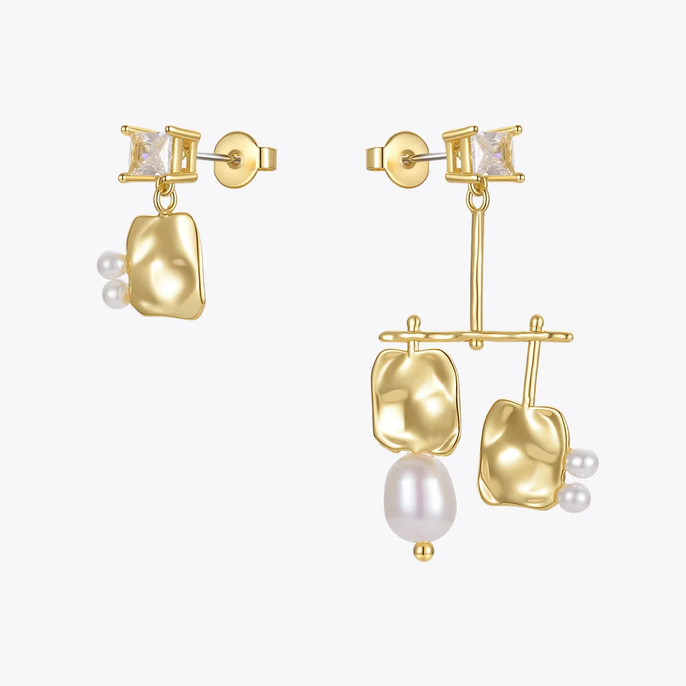 ENFASHION Irregular Drop Earring For Women Natural Pearl Dangle Earring 2021 Special Wedding Kolczyki Fashion Jewelry E211233