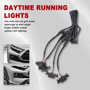 مصابيح LED أمامية نهارية بلون كهرماني مدخن لسيارات تويوتا تاكوما TRD Pro موديلات 2016-2021 وراف فور موديلات 2019-2021 8 best sales راف4 تي آر دي - №1