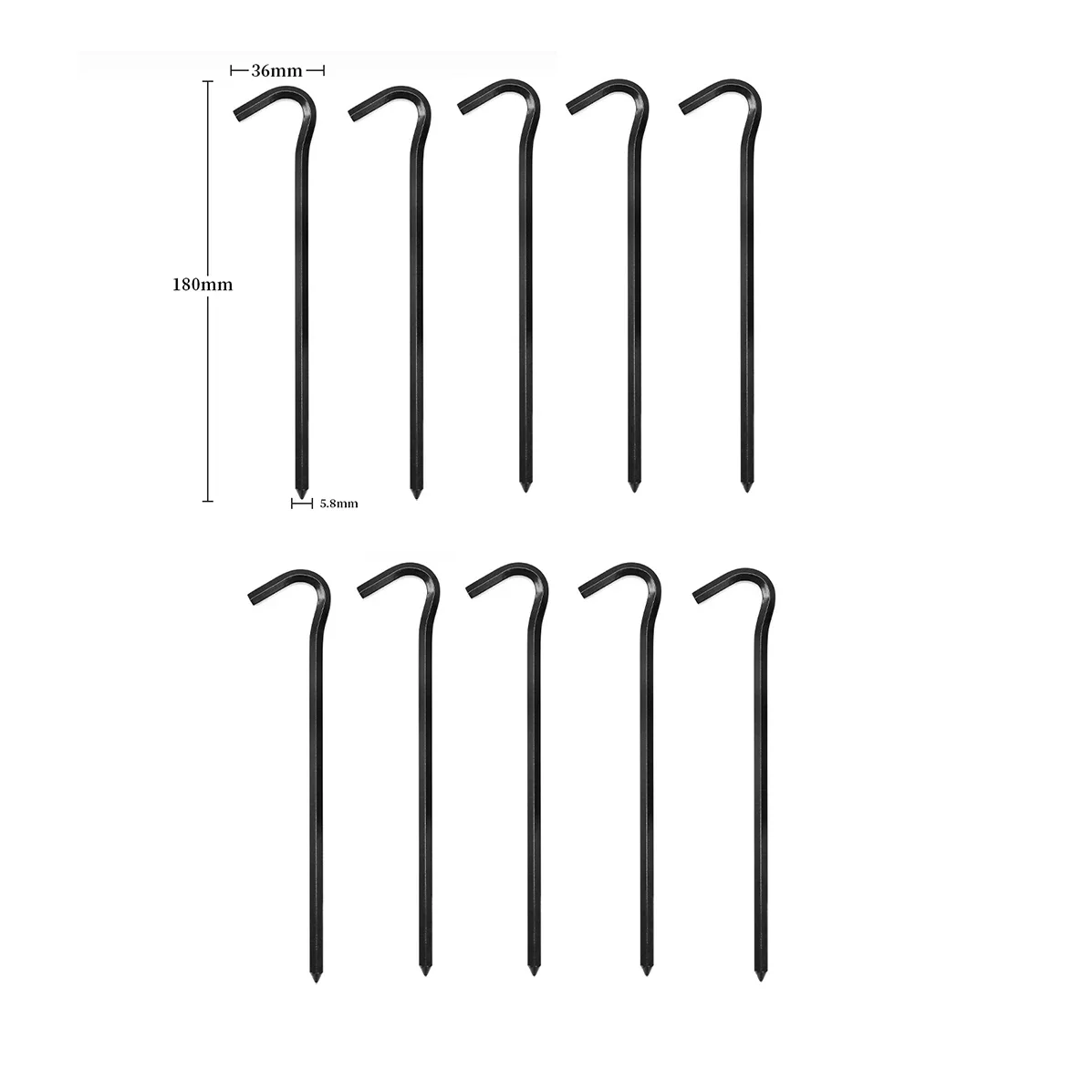 Lightweight Tent Pegs Campsite Ground Nails, 5pc/10pc 18cm Aluminum Alloy Shelter Tent Stakes, Camping Tent Accessories gallery 5