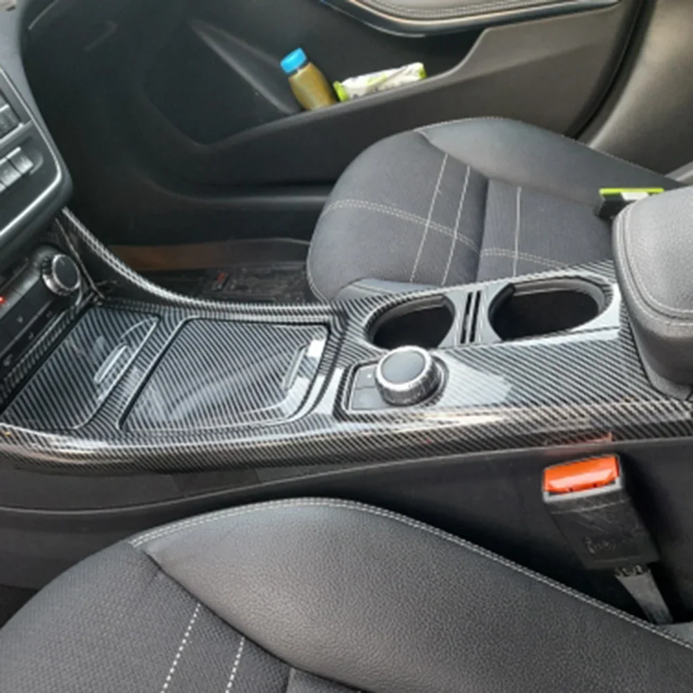 

Автомобильная пепельница, центральная консоль, держатель для чашки с водой, накладка на панель для Mercedes Benz GLA CLA A Class W176 2013-2018 LHD ABS Carbon Car A