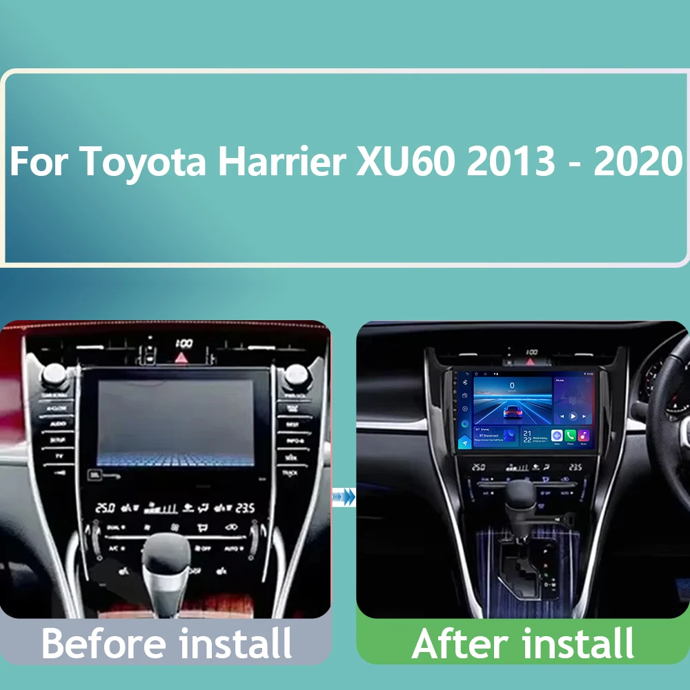 5G WIFI For Toyota Harrier XU60 2013 2017 2018 2019- 2020 Car Multimedia Player ANDROID 16 Car Stereo Car Radio GPS Carplay Auto