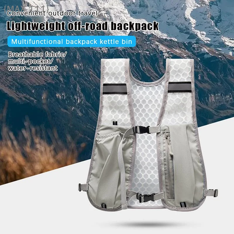 

For Biking Running Storage Vest Lightweight Running Vest Reflective Hydration Water Chest Pack With Phone Storage Pocket【W1】