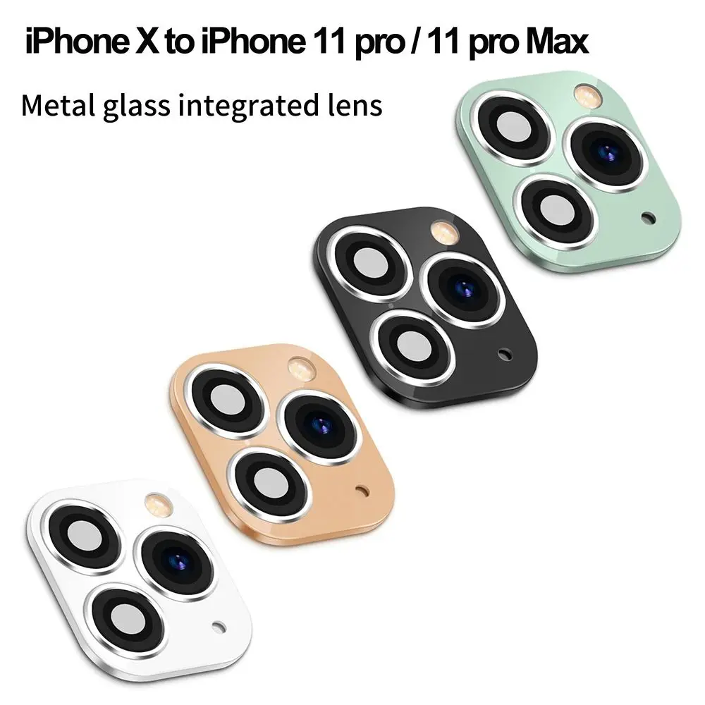 Phone Upgrade Glass Support flash Fake Camera Lens Sticker Seconds Change Cover Case for iPhone XR X to iPhone 11 Pro Max