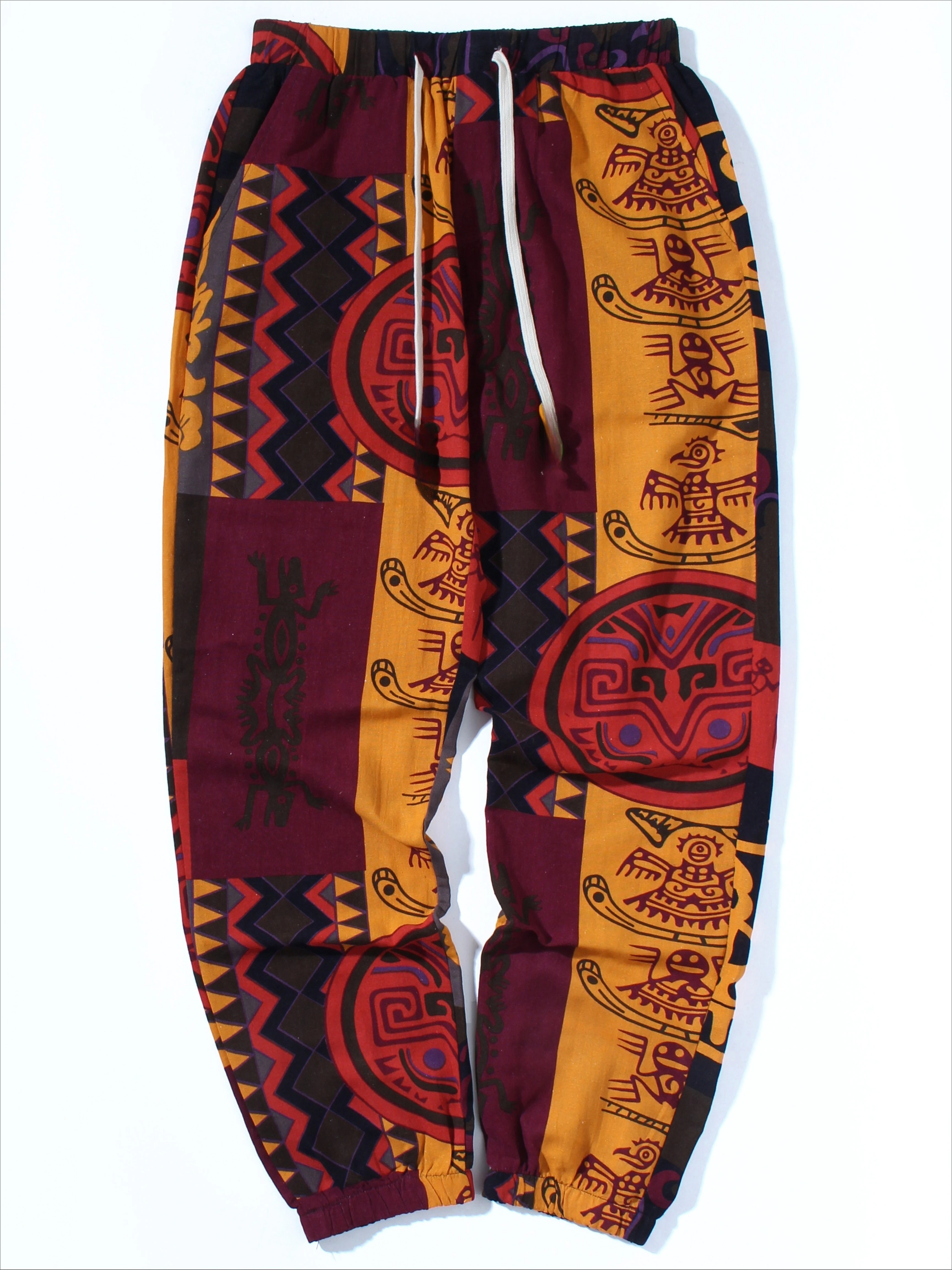 

Летние хиты продаж: Новые модные пляжные дышащие брюки Y2K с 3D-печатью в стиле ретро с древним тотемным узором, большие размеры