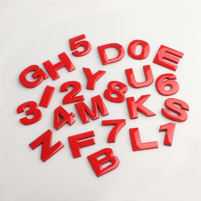 1PC DIY 3D 25mm Metal Chrome Letters Numbers Car Sticker Self Adhesive Alphabet Labeling Auto Sign Decoration Car Accessories
