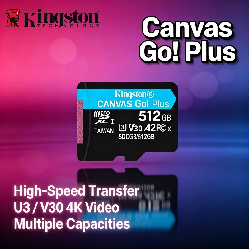 キングストン-256gb-canvas-go-plus-マイクロsdカード-200mb-s-a2-u3-v30-クラス10-microsdxcメモリ-スマートフォン-ドローン-4kビデオ-プロ用