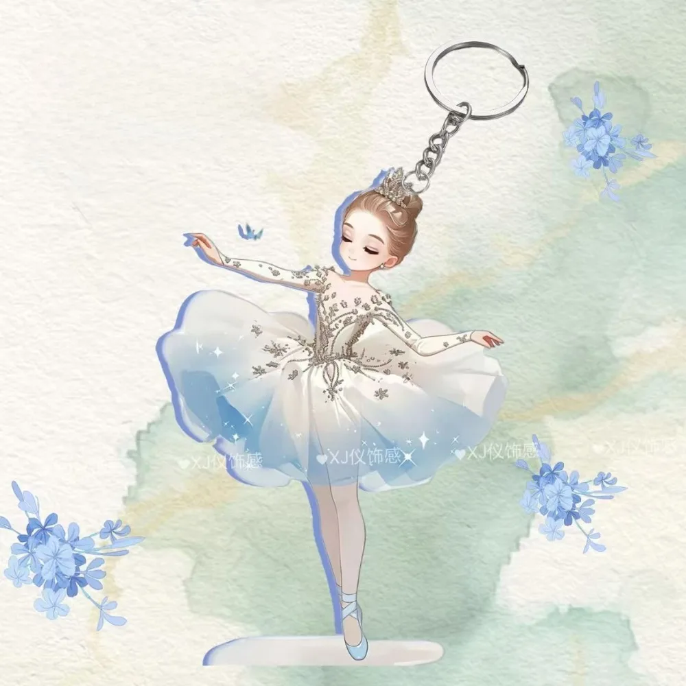Cartoon Dancer Gift Girl Pendant Decoration Creative Ballet Keychain Gift Car Pendant Hanging Small Jewelry Accessories Ornament