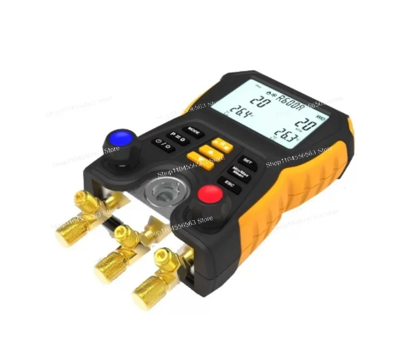 HTI HT-750 Digital Pressure Gauge Refrigeration Vacuum Manifold Tester Refrigerant Meter HVAC Tool