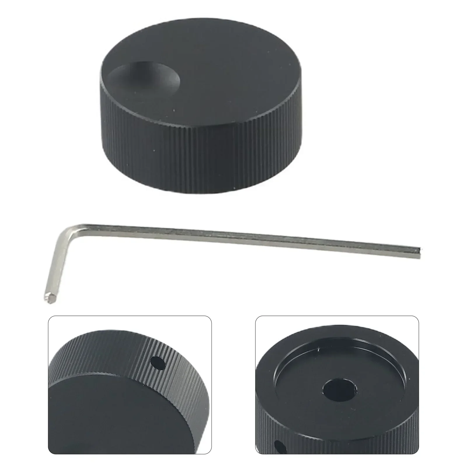 32mm Knob Aluminum For 6mm Potentiometer Black Matte Solid Aluminum Knob Volume Control Knob With Wrench