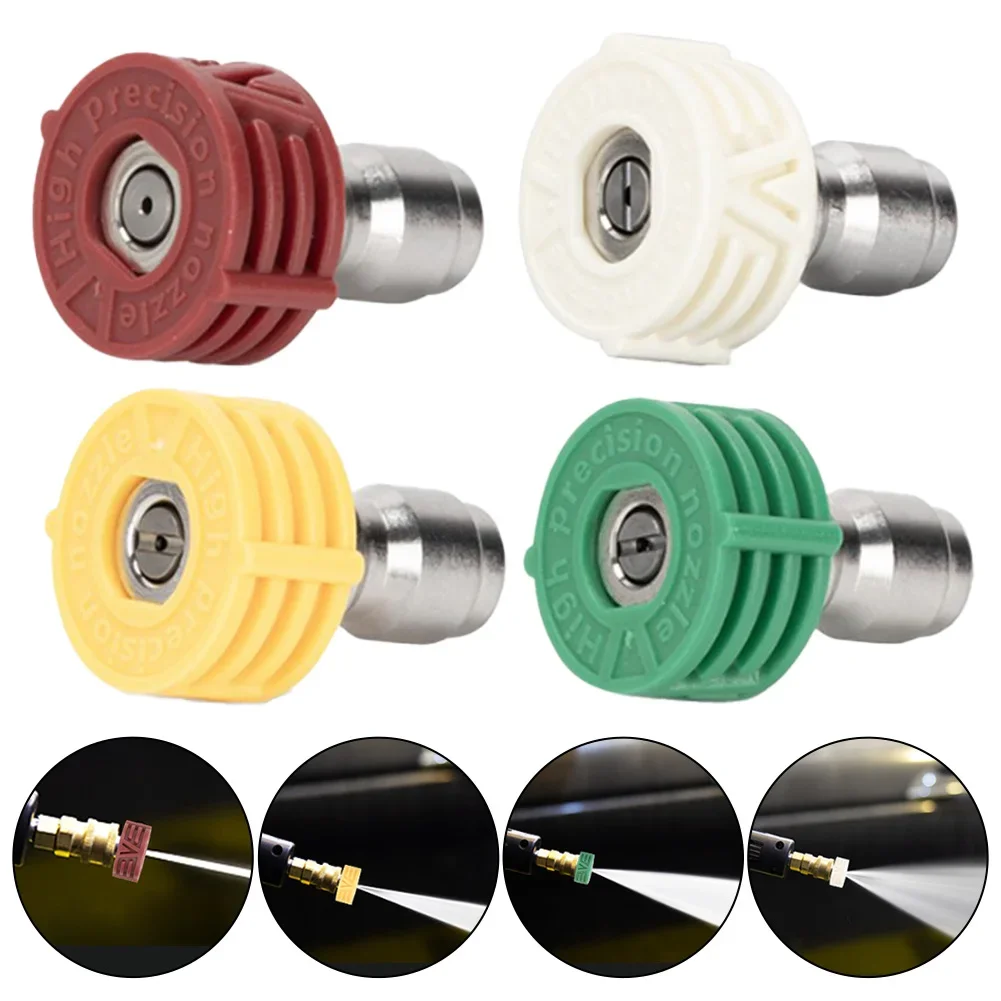 Multi-angle Nozzles Pressure Washer Nozzles For Outdoor Surfaces Quick Connect Cleaning Tool Sturdy Material Construction