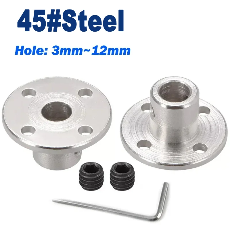 

1Pcs Rigid Flange Coupling 3mm 3.17mm 4mm 5mm 6mm 6.35mm 7mm 8mm 10/11/12mm Bracket Motor Guide Shaft Support Coupler Connector