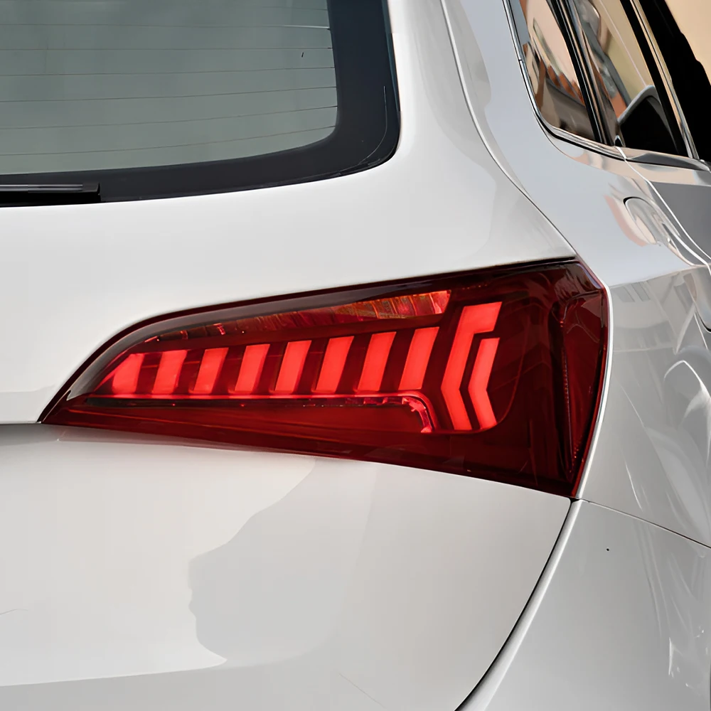 For Audi Q5 2008-2018 LED Car Taillight Assembly Upgrade Q7 Style Flicker Dynamic Auto Rear Back Lamps Plug and Play Accessories
