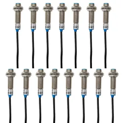 15PCS M12Shielded proximity switch waterproof embedded inductive sensor switchDC6-36V NPN PNP NO NCmetal detection2mm 1.2M wire