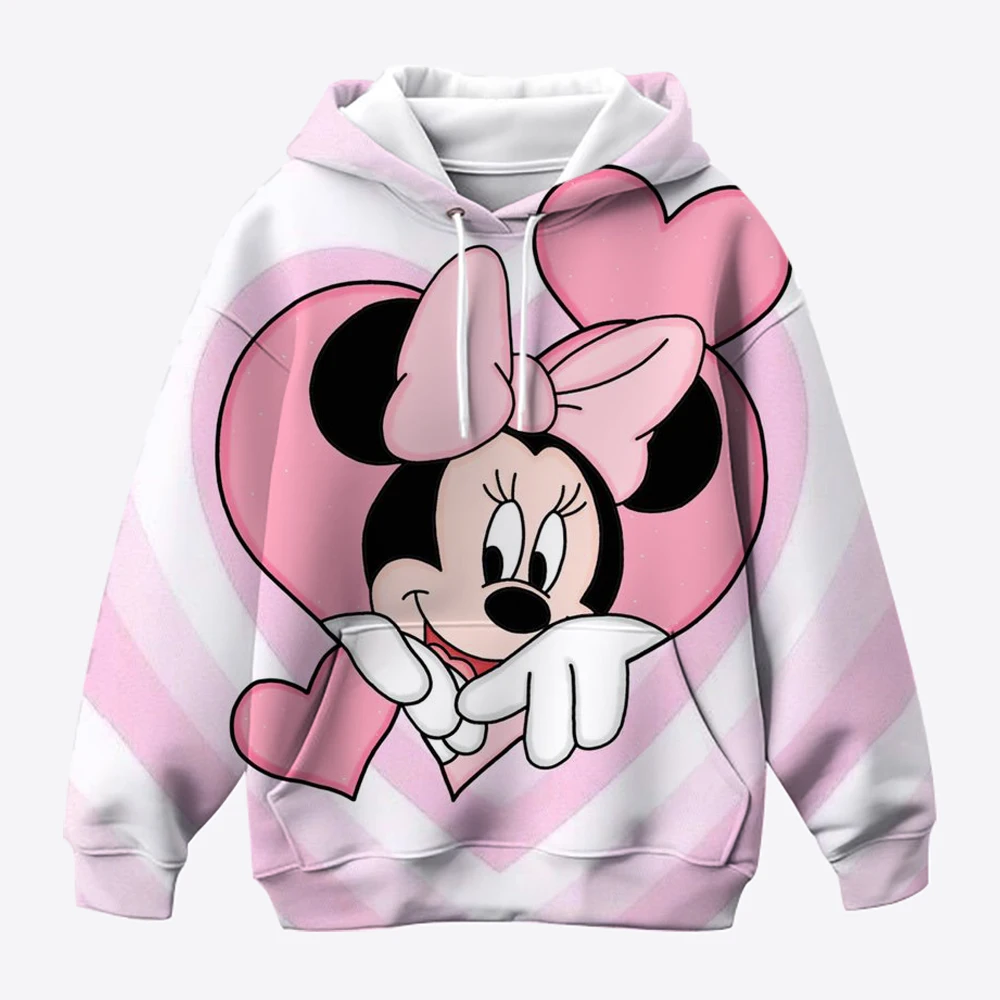 

Children's clothing, girls' hoodie 2025 3D Disney Mickey Mouse print, children's spring and autumn clothing, casual fashion pull
