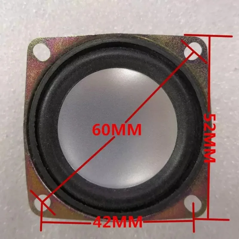 2 Inch 52mm Square Speaker 4Ohm 3W 40‑Magnet Full‑Range Loudspeaker For DIY Mini Audio Box