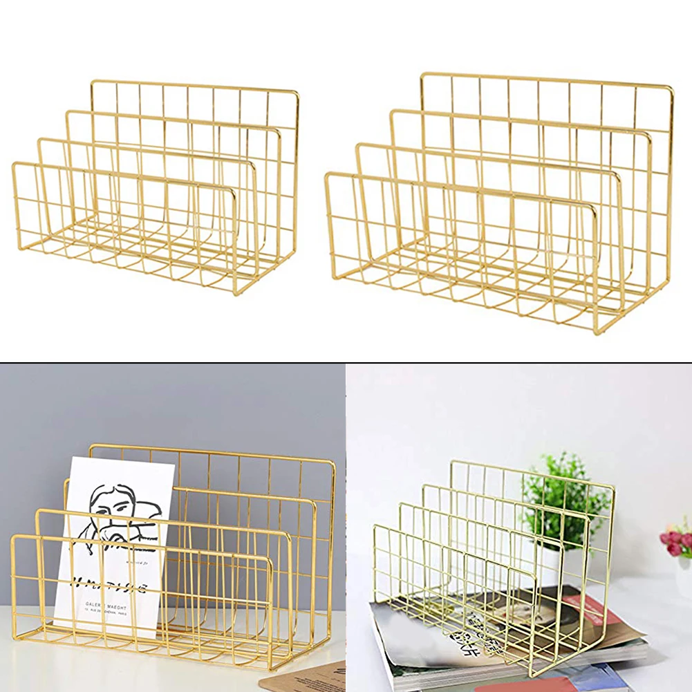 File Filling Rack Desktop File Holder Spacious Compartments Stylish Design Tidy And Neat Clutter-free Desk Elegant Colors