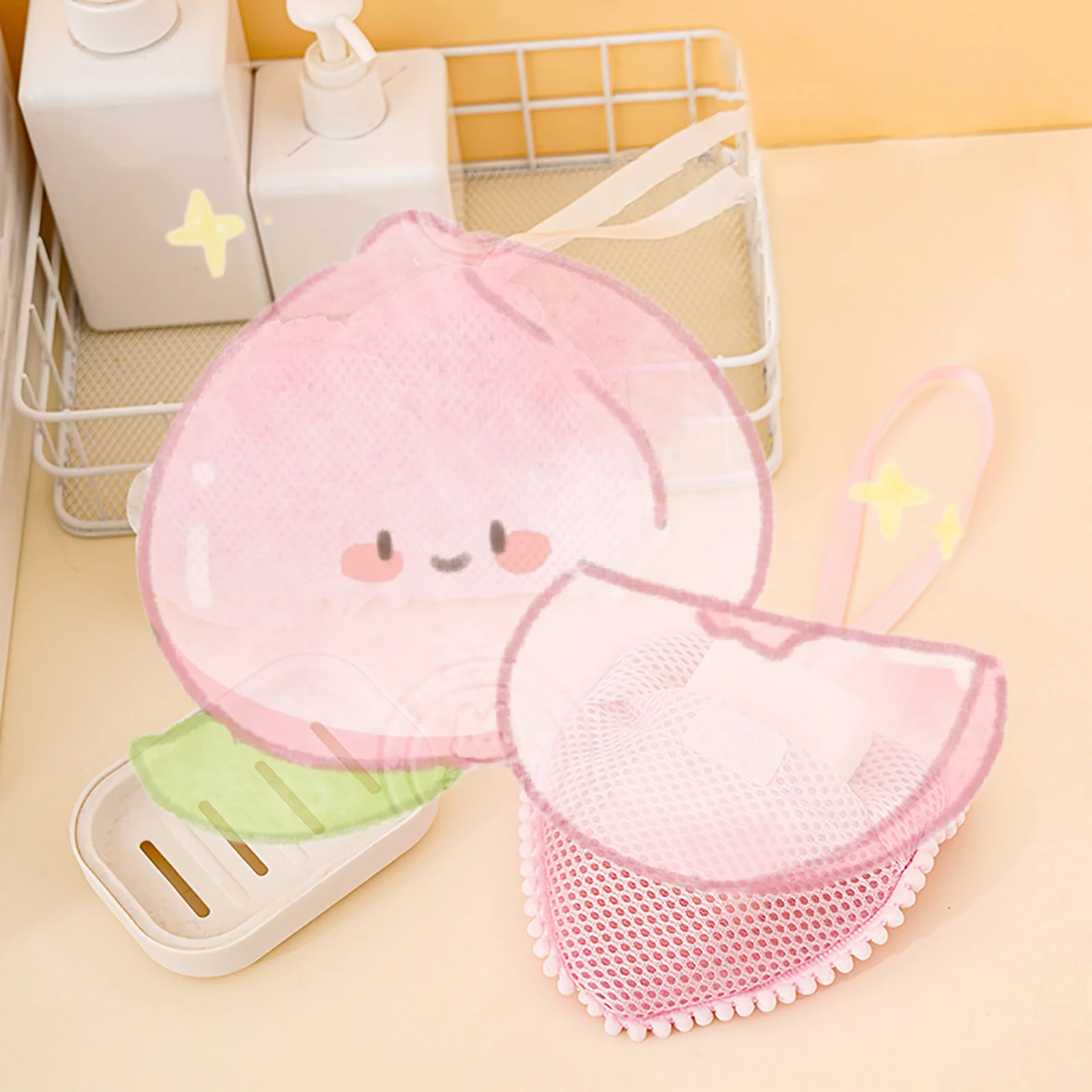 

Сетчатый чехол для мыла в форме облака/сердца со шнурком, быстро вспенивающийся держатель для душа, дорожный держатель, сетка для ванной, цветок, чистка, аксессуары для ванной комнаты