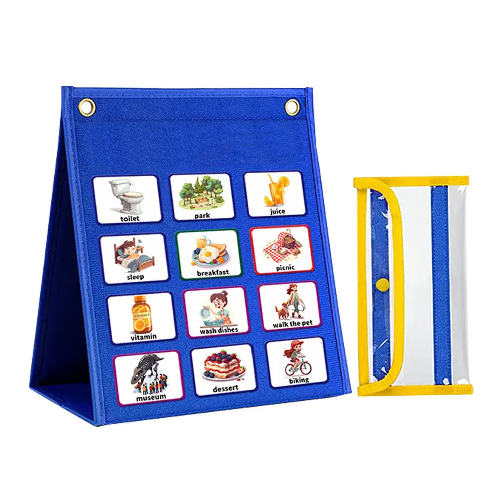 1Set Kids Schedule Board Premium Visual Routine Chart for Toddlers Daily Chores Morning Bedtime Calendar Learning Activity Chart view 2