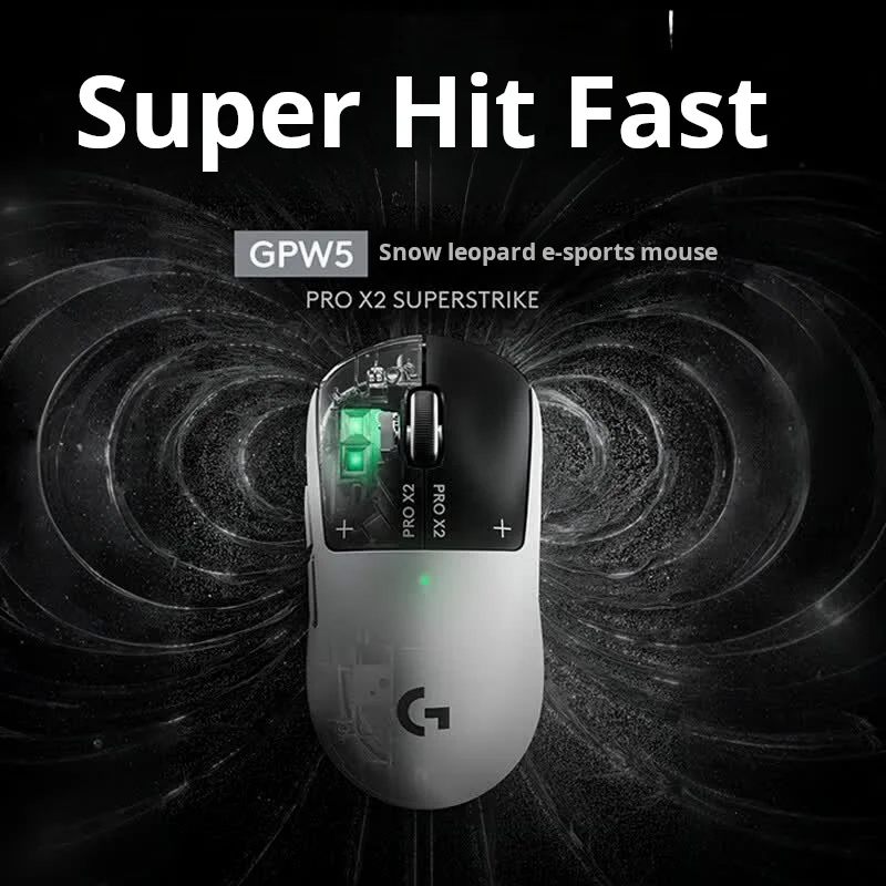 Logitech G GPW 5 Snow Leopard Wireless Gaming Mouse Lightweight Ergonomic Esports Mouse RT Trigger Mechanical Macro for FPS