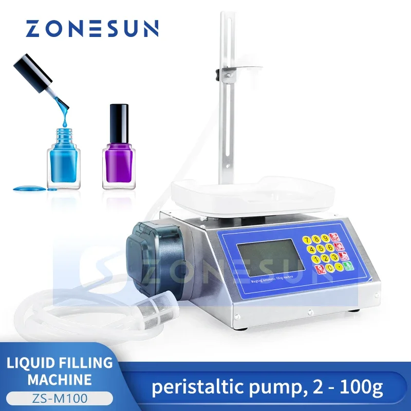 ZONESUN ZS-M100 Weighing Liquid Filling Machine Precision Digital Weighing Filler for Cosmetic Perfume Oil Glue