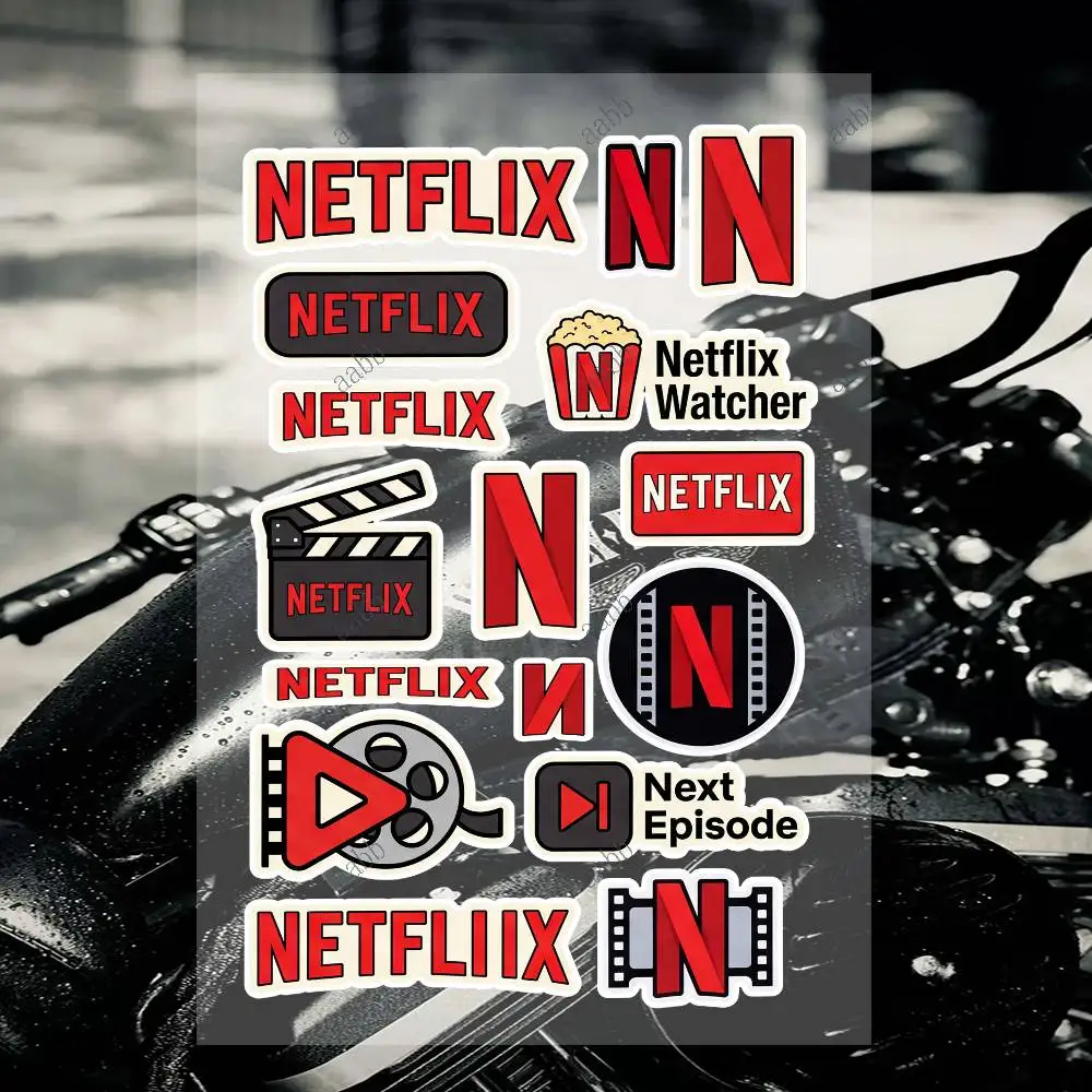 N-Ne T-tflix Motorcycle Decal Sticker Kit Reflective Graphics For Helmet Tank Fairing Body Custom Bike